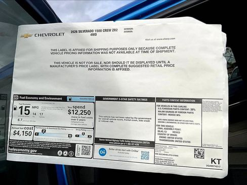 New 2026 Chevrolet Silverado 1500 ZR2 w/ LPO, Dark Essentials Package image 14