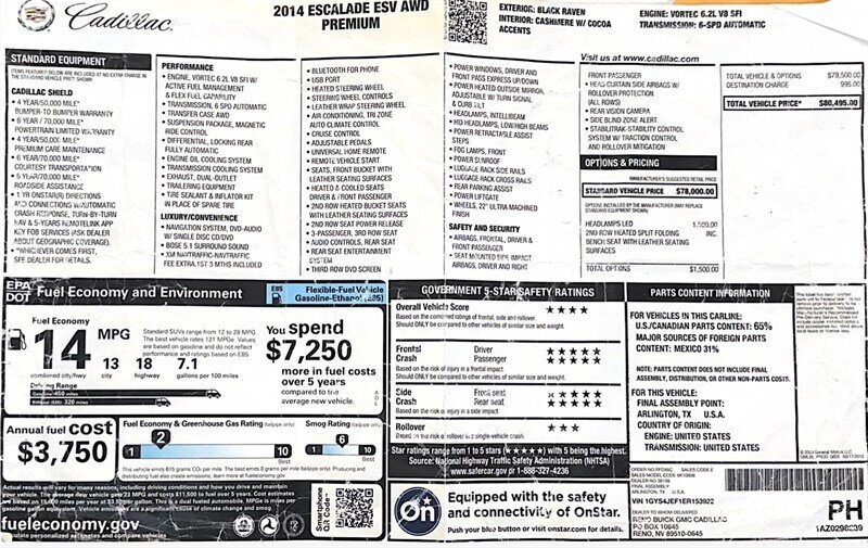 Used 2014 Cadillac Escalade ESV Premium AWD/4WD image 58
