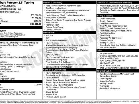 Used 2018 Subaru Forester 2.5i Touring image 11