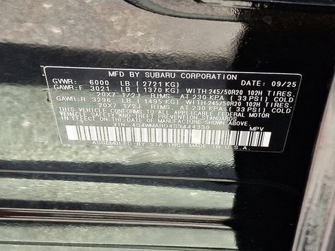 Certified 2025 Subaru Ascent Bronze Edition AWD/4WD image 59