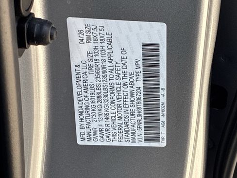 Certified 2026 Honda Odyssey EX-L image 39
