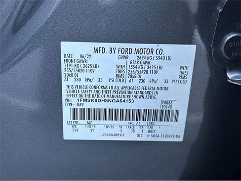 Certified 2022 Ford Explorer XLT w/ Equipment Group 202A image 47