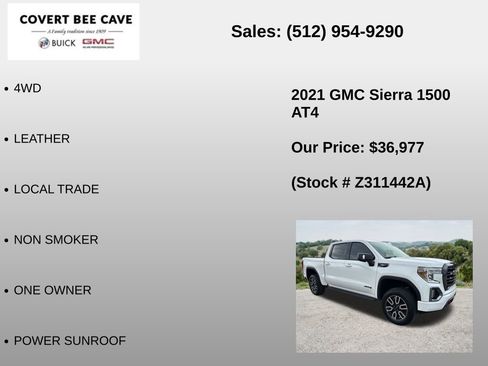 Used 2021 GMC Sierra 1500 AT4 w/ AT4 Premium Package AWD/4WD image 6