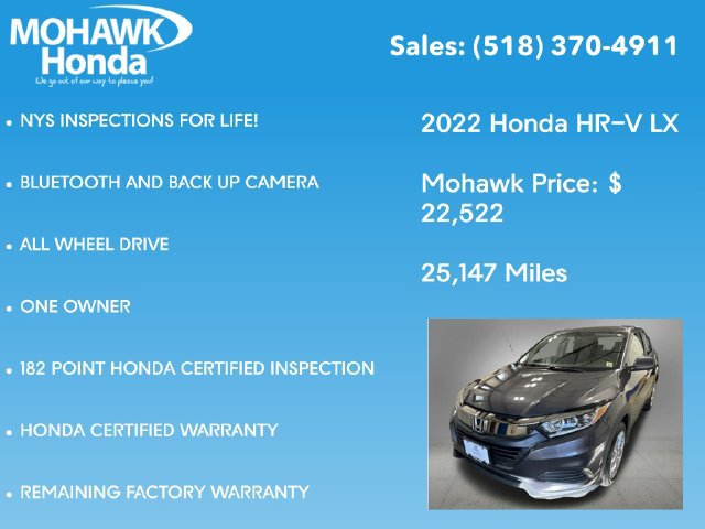 Certified 2022 Honda HR-V LX image 8