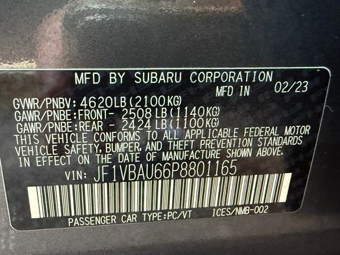 Used 2023 Subaru WRX GT image 36