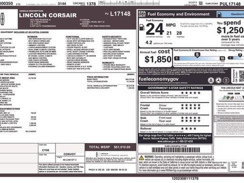 Certified 2023 Lincoln Corsair Reserve w/ Equipment Group 202A image 6