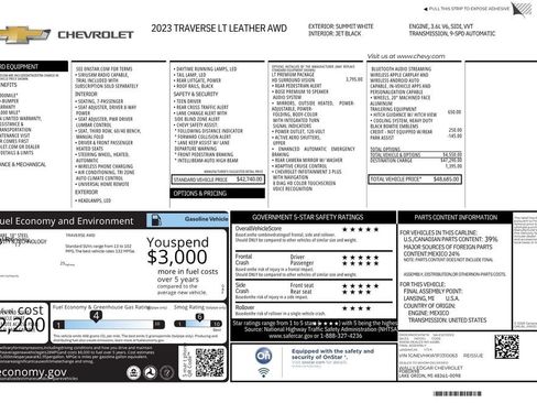 Used 2023 Chevrolet Traverse LT w/ LT Premium Package AWD/4WD image 13