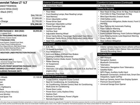 New 2026 Chevrolet Tahoe LT w/ Adventure Package 2 - Box AWD/4WD image 16