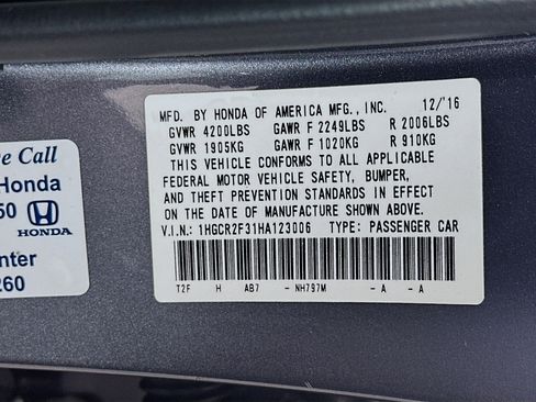 Used 2017 Honda Accord LX image 11