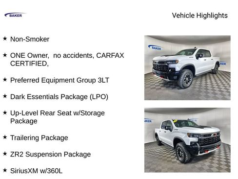 Certified 2024 Chevrolet Silverado 1500 ZR2 w/ LPO, Dark Essentials Package AWD/4WD image 4
