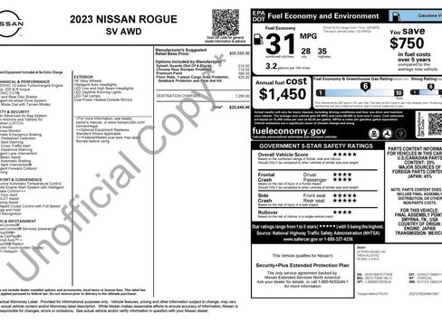 Used 2023 Nissan Rogue SV AWD/4WD image 38
