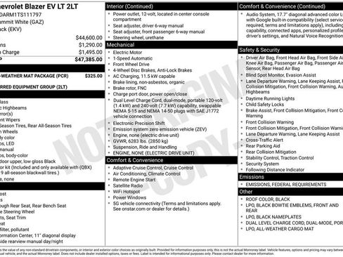 New 2026 Chevrolet Blazer EV LT w/ LPO, All-Weather Mat Package image 5
