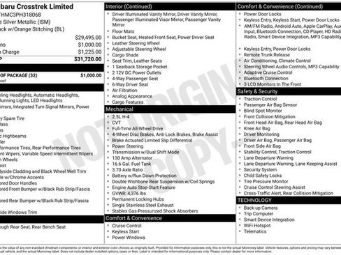 Used 2023 Subaru Crosstrek 2.5i Limited w/ Moonroof Package image 32