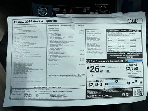 New 2025 Audi A5 2.0T Premium Plus image 33