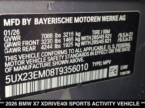 New 2026 BMW X7 xDrive40i AWD/4WD image 14