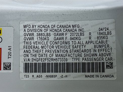 Used 2024 Honda Civic Sport image 12