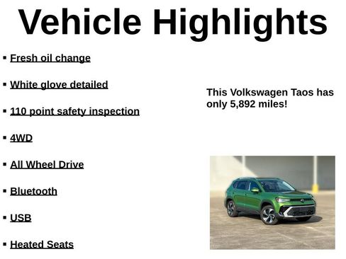 Used 2025 Volkswagen Taos SE w/ Panoramic Sunroof Package AWD/4WD image 32