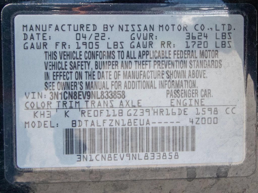 Used 2022 Nissan Versa SV FWD image 28