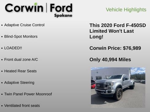 Used 2020 Ford F450 Limited AWD/4WD image 6