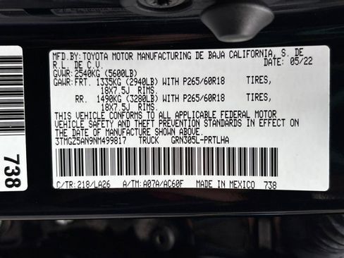 Used 2022 Toyota Tacoma Limited w/ Nightshade Package AWD/4WD image 34