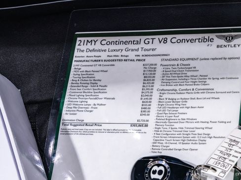 Used 2021 Bentley Continental GT AWD/4WD image 3