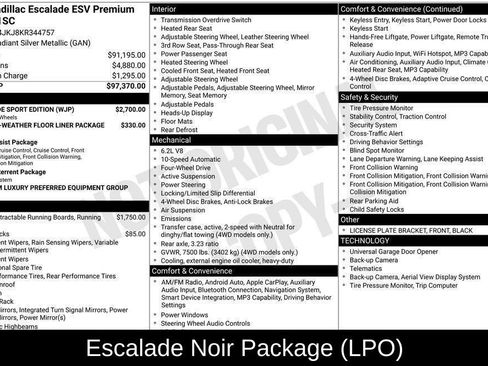 Used 2019 Cadillac Escalade ESV Premium Luxury w/ Escalade Sport Edition AWD/4WD image 4