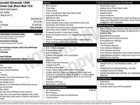 Used 2021 Chevrolet Silverado 1500 Custom w/ Safety Confidence Package image 27