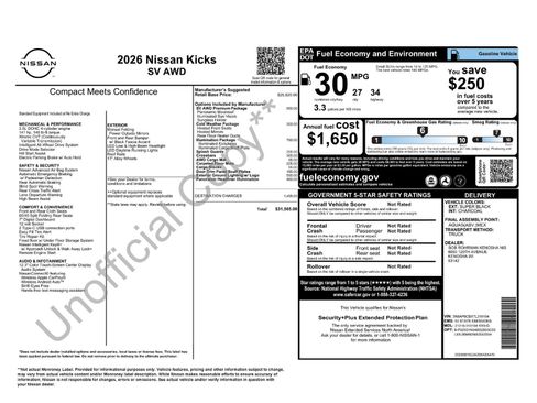 New 2026 Nissan Kicks SV w/ SV Premium Package AWD/4WD image 38