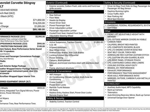 Used 2021 Chevrolet Corvette Stingray Premium Cpe w/ Z51 Performance Package image 13