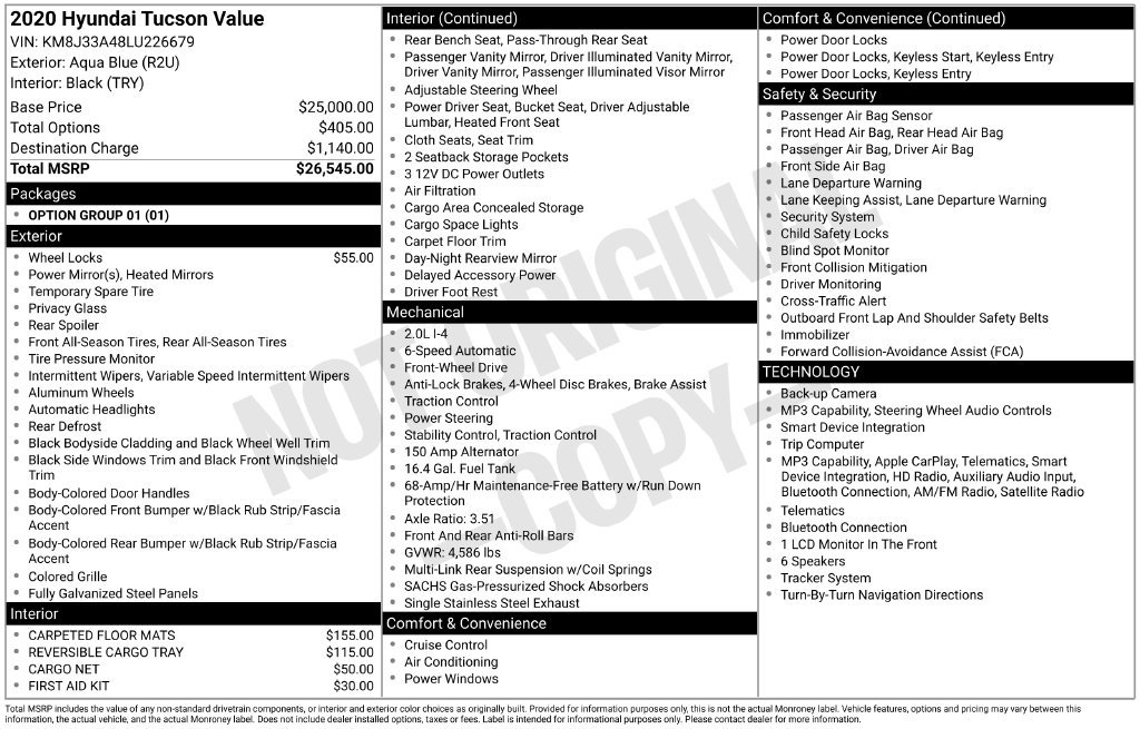 Used 2020 Hyundai Tucson Value FWD image 6