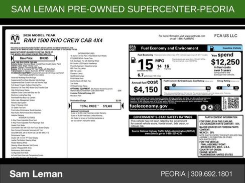 Used 2026 RAM 1500 RHO AWD/4WD image 3