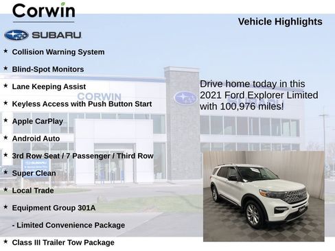 Used 2021 Ford Explorer Limited w/ Equipment Group 301A image 6