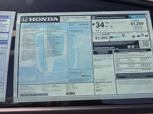 New 2026 Honda Civic Sport image 12