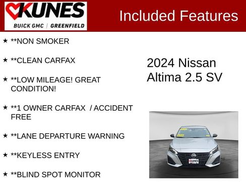 Used 2024 Nissan Altima 2.5 SV FWD image 3