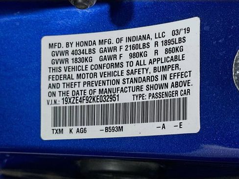 Certified 2019 Honda Insight Touring image 35