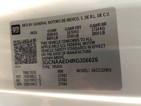 Used 2024 Chevrolet Silverado 1500 W/T w/ WT Fleet Convenience Package image 14