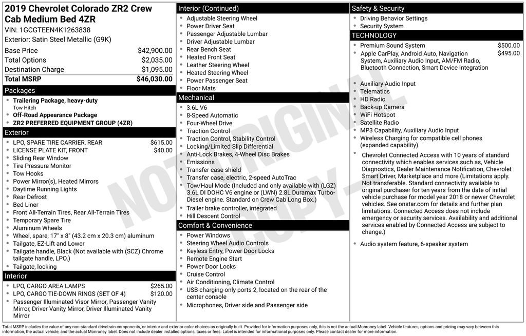 Used 2019 Chevrolet Colorado ZR2 AWD/4WD image 24