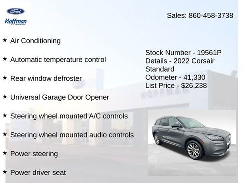Certified 2022 Lincoln Corsair Standard w/ Premium Package image 30