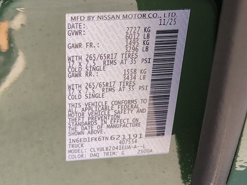 New 2026 Nissan Frontier SV image 11