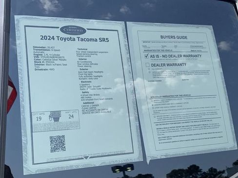 Certified 2024 Toyota Tacoma SR5 image 37