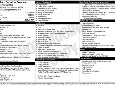 Certified 2023 Subaru Crosstrek 2.0i Premium AWD/4WD image 2