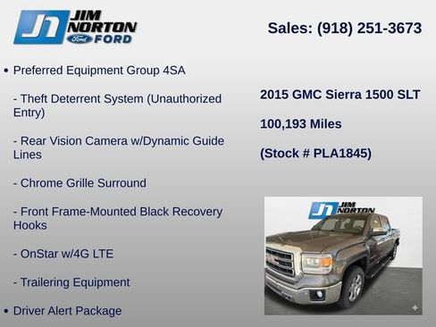 Used 2015 GMC Sierra 1500 SLT w/ SLT Crew Cab Value Package AWD/4WD image 14