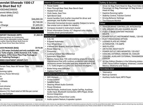 Used 2021 Chevrolet Silverado 1500 LT w/ Fleet Comfort Package AWD/4WD image 6