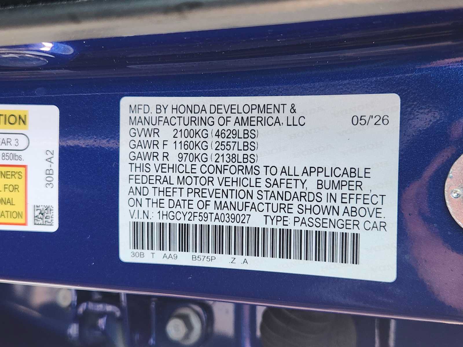 Certified 2026 Honda Accord Sport image 33