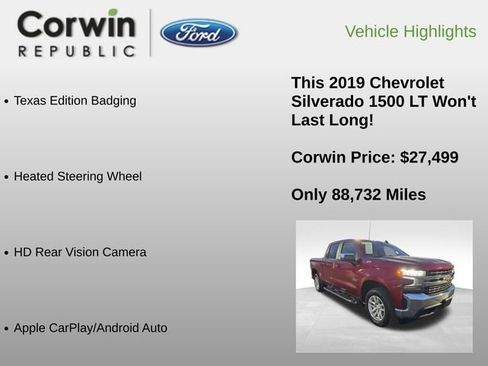 Used 2019 Chevrolet Silverado 1500 LT w/ Texas Edition image 21