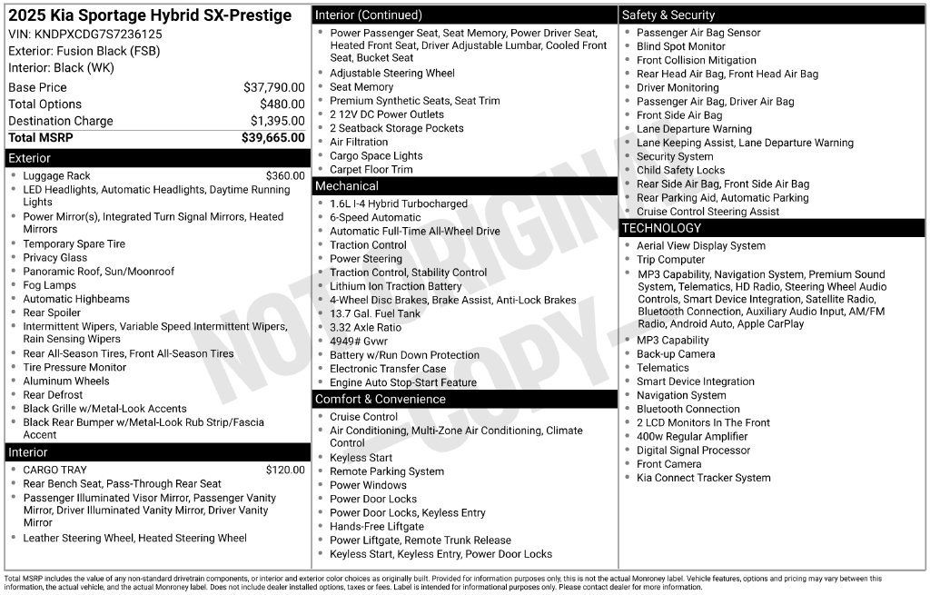 Certified 2025 Kia Sportage SX Prestige AWD/4WD image 34