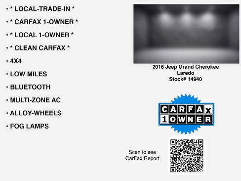 Used 2016 Jeep Grand Cherokee Laredo w/ Quick Order Package 23E image 7