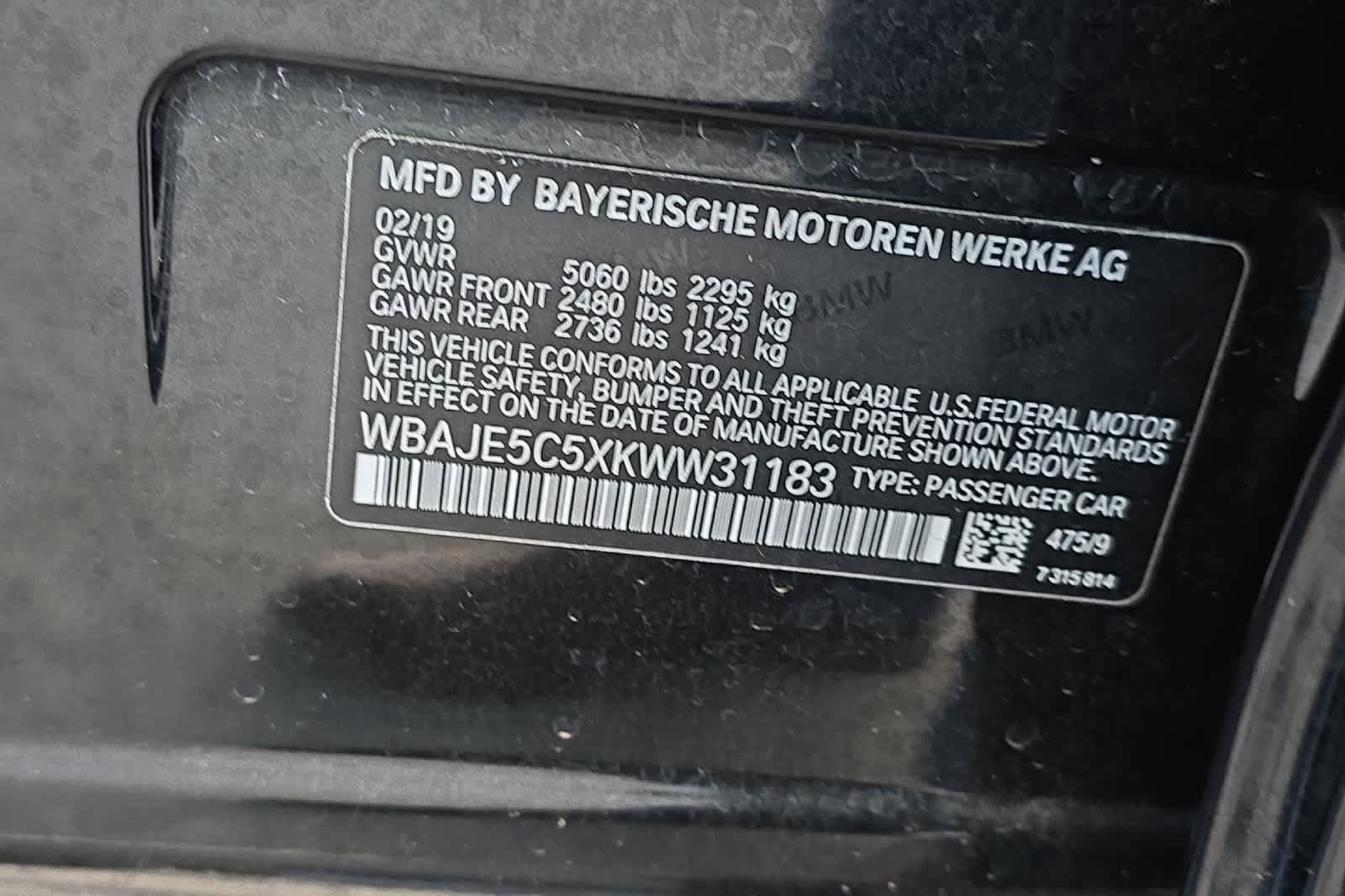 Used 2019 BMW 540i w/ M Sport Package RWD image 25
