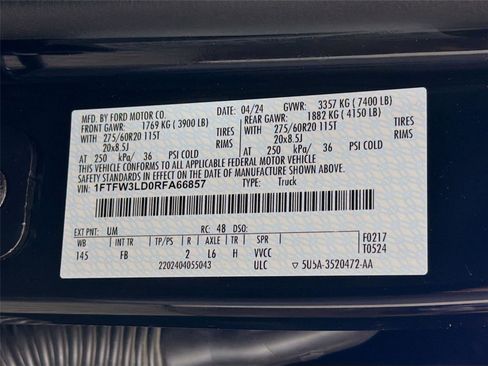 Used 2024 Ford F150 XLT w/ Equipment Group 302A MID AWD/4WD image 33