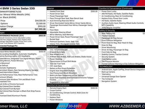 Used 2024 BMW 330i Sedan w/ Convenience Package RWD image 3